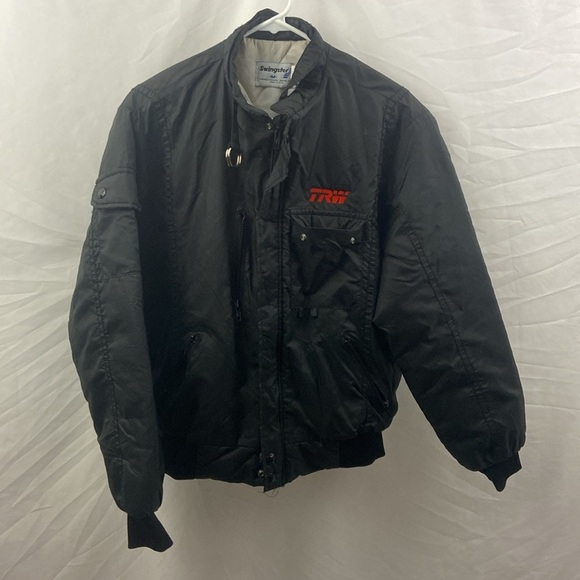 Vintage TRW Black Swingster Size Medium Jacket Racing Performance Parts - Picture 9 of 10